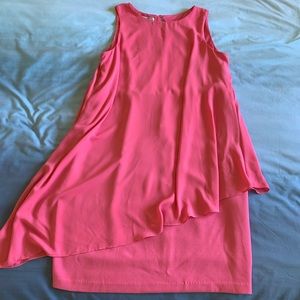 Maggy London Pink Ruffle Sheath Dress